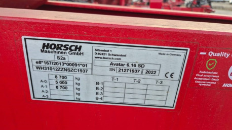 Horsch Avatar 6.16 SD